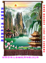Sanbao Foyuange thick cloth new version of landscape painting Fengshui painting hall single customizable landscape style eight
