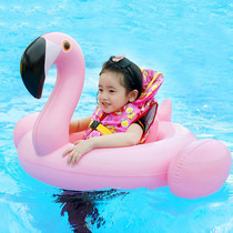 Inflatable swimming ring Childrens net red ins Flamingo Swimming ring water toy baby swimming equipment floating bed floating row