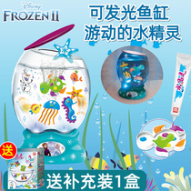 Disney Magic Water Pokemon Water Baby Toy Girl DIY Handmade Frozen Fish Bowl Playing Water