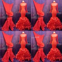 Bar Shop Celebrating Wedding Celebration Red China Wind Bar Nightclub Nightclub Men Gogo Costume Women Singers Lace Dress