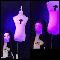 Nightclub Bar Halloween GOGO Dance guest singer DJ for show nuns acting in the white nurses dress