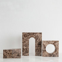 Nordic modern marble geometric square Arch Cave stone creative ornaments model house sales office soft decoration