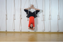 Indoor adult heightened auxiliary rope hanging wall rope yoga lanyard with accessories upside down hanging stretch rope cotton men and women