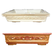 Cement flower pot mold clearance new plastic large rectangular pot scenery made abrasive romantic model