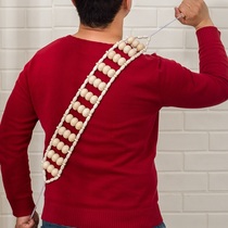 Solid wood pull back massager shoulder cervical spine back dredging meridian ball back manual wooden roller without asking for help