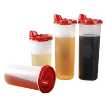 Tupperware oil pot combination set Sealed leak-proof red lid Vinegar soy sauce pot 650 890ml multi-specification promotion