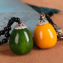 Boutique Buddha heart fruit Bodhi color red green yellow blue purple necklace pendant sweater chain Buddha fruit men and women ethnic style