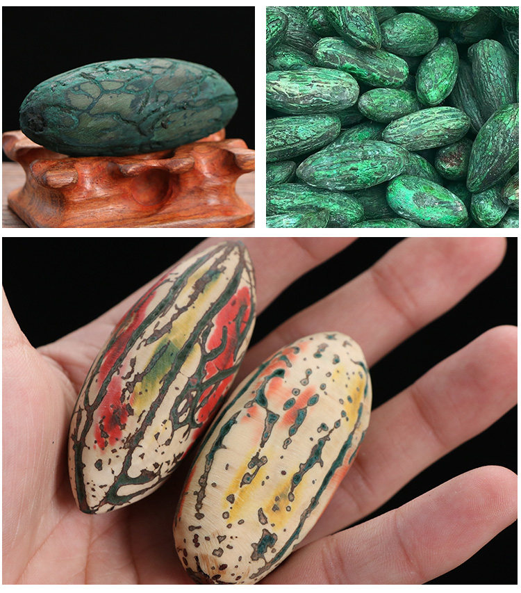 菩提子原籽 彩色千眼菩提大果手把件文玩把玩挂件高密果佛珠彩果