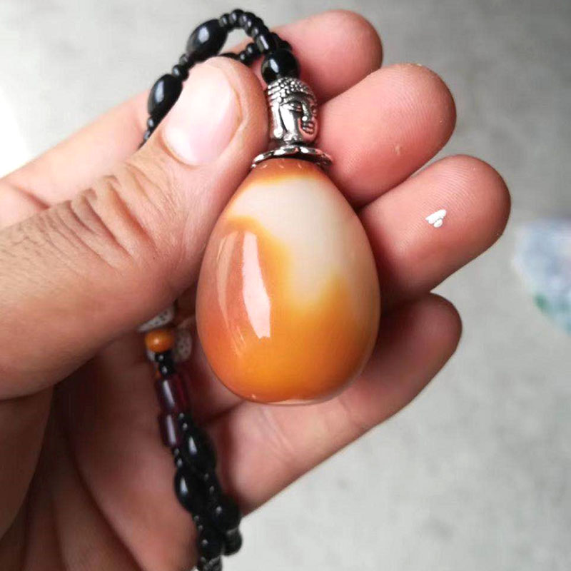佛心果菩提吊坠天然彩色粉色原籽手串释迦佛心菩提空心金包玉老果