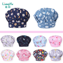 Korean version of Kitchen hat female household cooking cooking fried vegetable hair bag head cotton chef hat anti-oil smoke adjustable