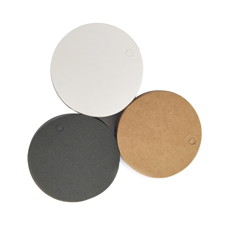 circular kraft paper tag customized blank spot clothing store listing custom logo price tag customization
