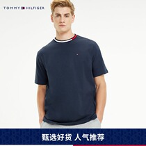 TOMMY HILFIGER men fashion minimalist round neck loose short sleeve T-shirt UM0UM01165