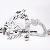First modern simple creative black and white striped zebra knot decoration model room entrance bookshelf decoration decoration