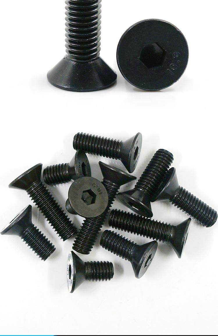 10.9级内六角螺丝高强度螺栓平头机螺钉m10*16-20-25-100mm