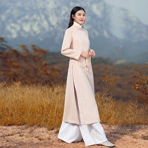 Improved version of thick cheongsam woolen dress long autumn and winter 2021 New Chinese style retro Chinese Womens