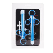 2PCs blue vestibule vagina lubricating oil putter spinner sex tool Anal Syringe