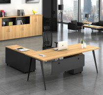 Office boss office chair mix manager table simple modern president desk chief table Single-person steel feet