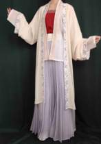 The Qinglian Tong Yingying is full of Song-made Han clothes Long Shirt 100 Tailored Embroidered