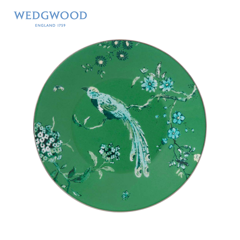 British Wedgwood Jasper Conran jade green phoenix 18 cm flat ipads porcelain snack plate