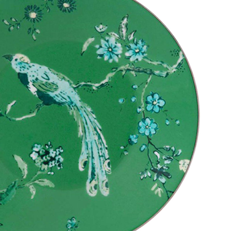 British Wedgwood Jasper Conran jade green phoenix 18 cm flat ipads porcelain snack plate
