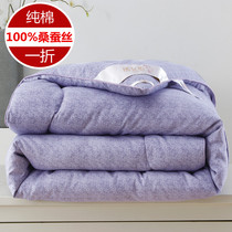 Authentic silk quilt 100% mulberry silk summer cool quilted by air conditioning by spring and autumn quilt winter quilt with thickened primary and secondary quilt core double