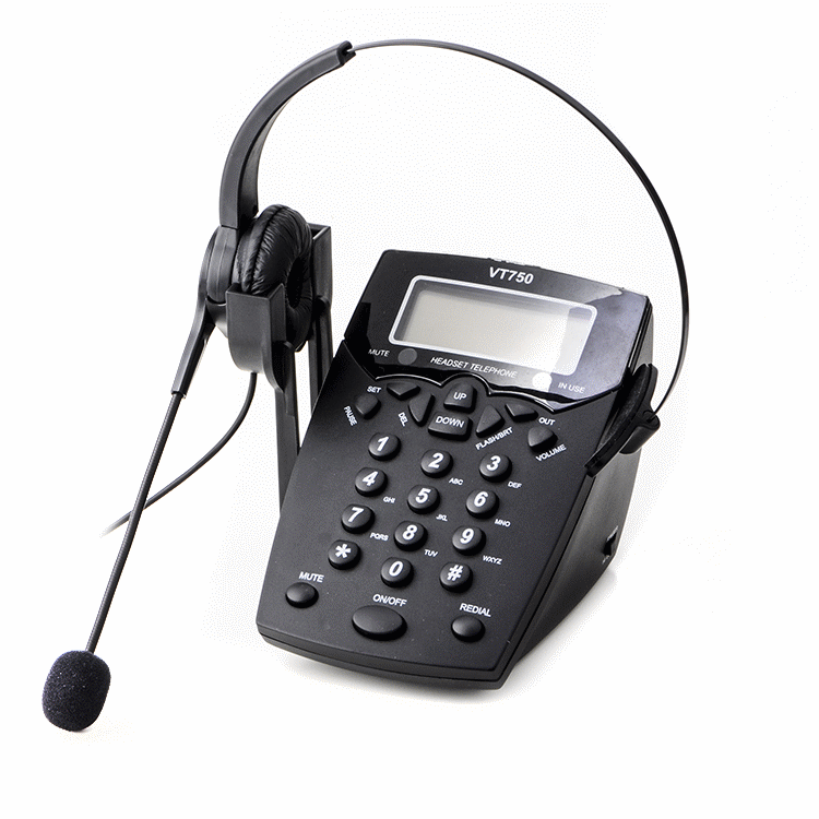 vt750呼叫中心耳麦电话/客服耳麦/话务电话机 耳机电话 话务耳麦