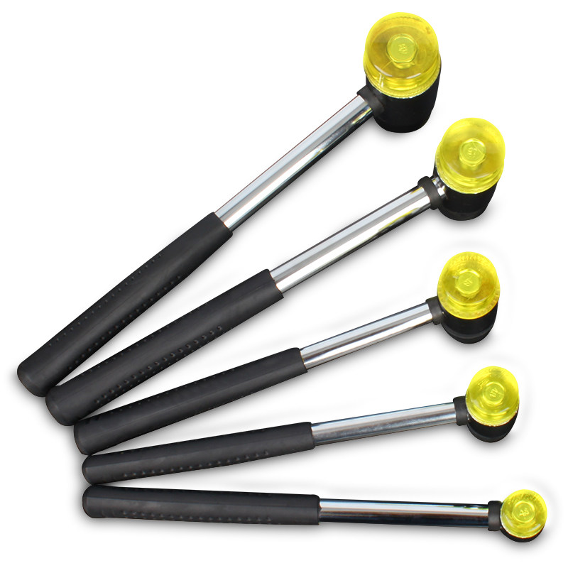 钢拓橡胶锤子橡皮锤工具 钢柄尼龙胶皮榔头地板瓷砖敲打安装锤