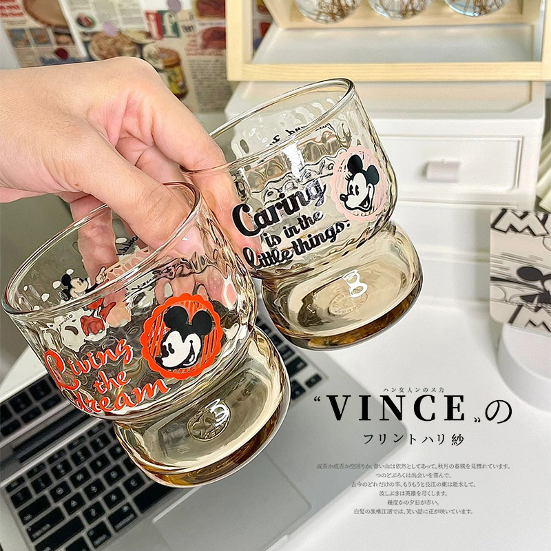 Cartoon Michi Creative Rugged Solid Glass Cup Transparent Juice Dessert Beer Cups Office Coffee Cup Breakfast-Taobao