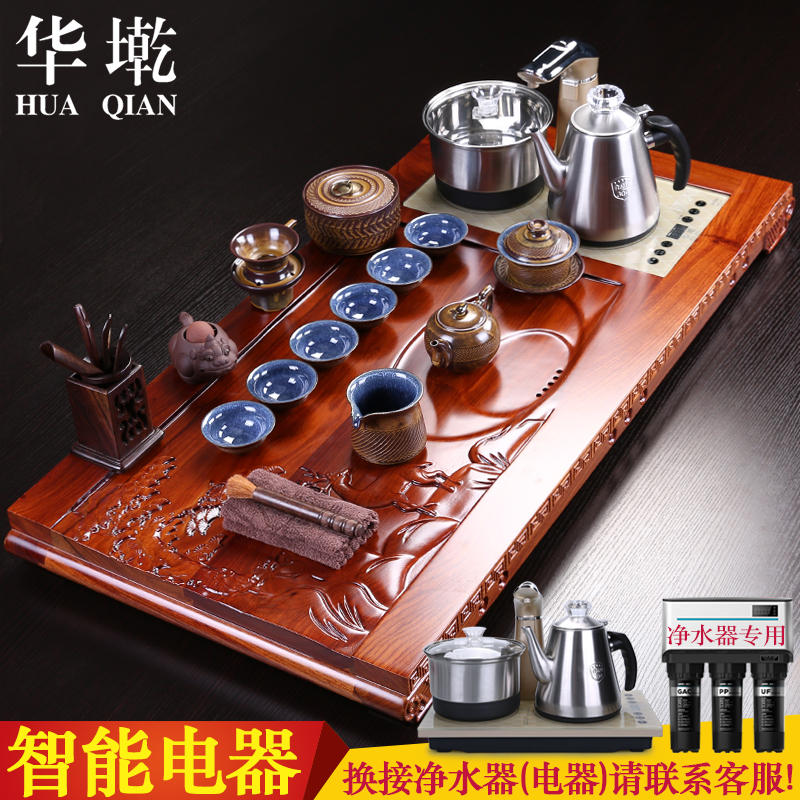 China Qian tea set to spend pear wood tea tray annatto tea sea sharply home violet arenaceous stone tea kungfu tea set