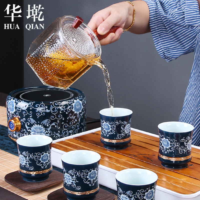 China Qian boiling kettle pu - erh tea and white tea mini household heat - resistant glass tea tea steamer ceramic electric TaoLu