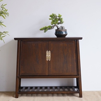 New Chinese solid wood entry shoe cabinet partition hall door closet decoration corner cabinet neoclassical multi-function shoe cabinet