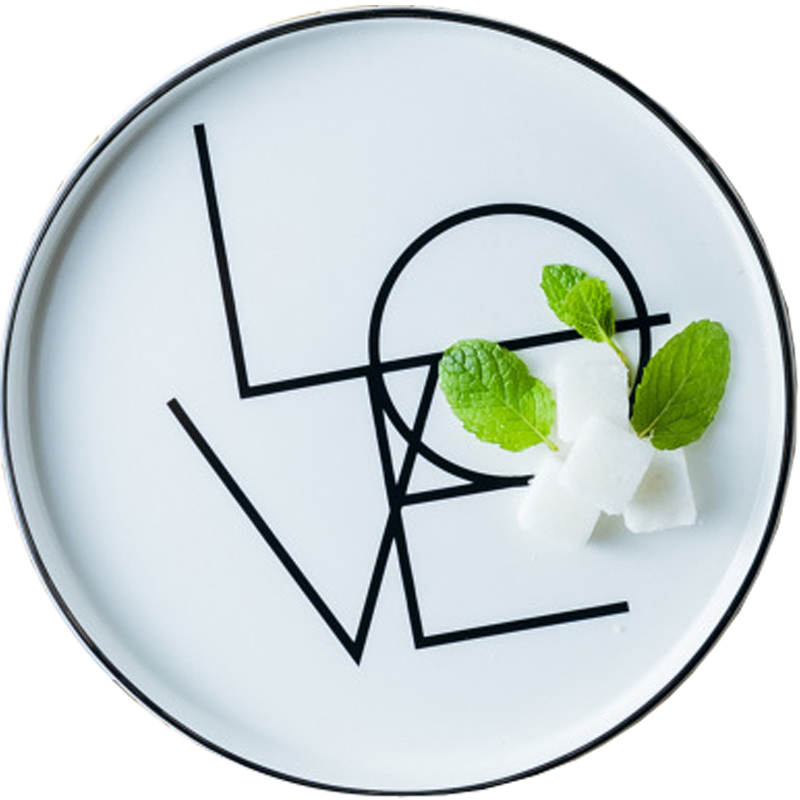 Love graces household practical rural wind ins ceramic disc 8 "American green plant words steak