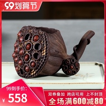 In the Cup Qiankun Yixing famous pure handmade Lotus canopy Cup purple sand bionic lotus seed tea set Tea Division