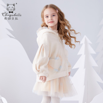 Girl coat autumn 2021 Autumn New Princess style childrens foreign style tide baby coat casual sweater spring and autumn
