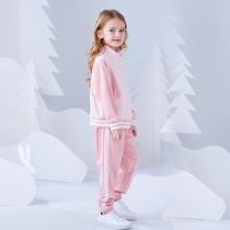 Girls Sweatshirt Set Autumn 2021 Autumn New style Childrens Sports Girls Two Piece Set Fashionable Spring and Autumn