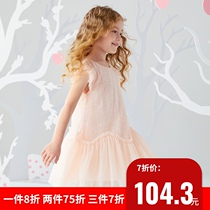 Girls summer dress 2021 New style childrens skirt dress dress dress gauze dress puffy gauze princess dress summer