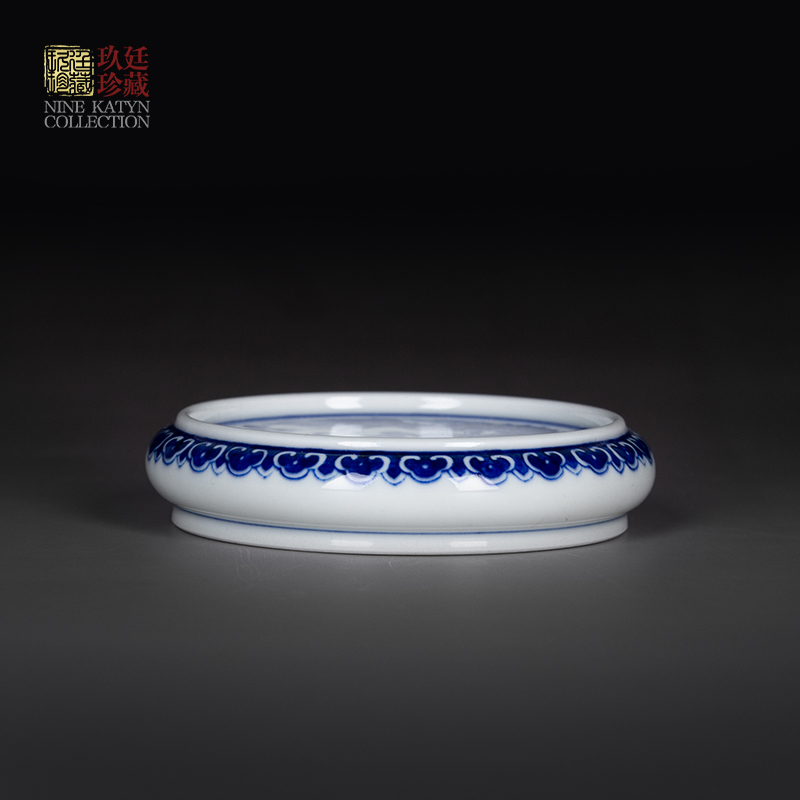 Nine at the blue and white dragon cover rear cover all hand antique jingdezhen ceramic kung fu tea accessories lid cup