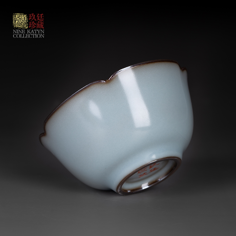 Nine at hand, jingdezhen ceramic up kwai masters cup expressions using kung fu tea tea sample tea cup individual, single CPU