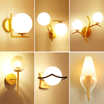 Bedside lamp wall lamp bedroom simple creative decoration background wall lamp Nordic post-modern staircase aisle lamp