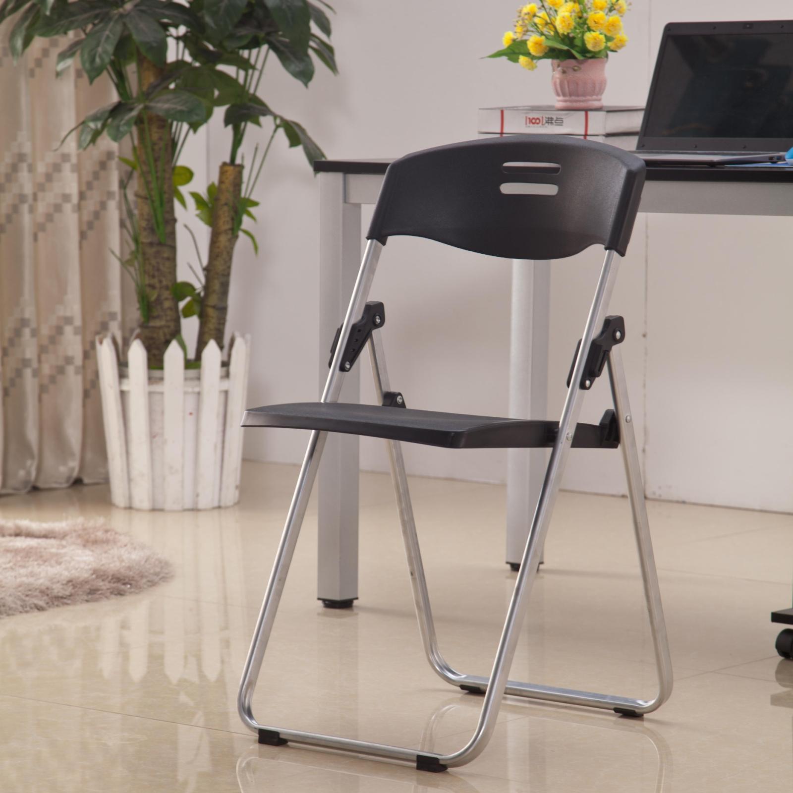 折叠会议椅培训椅办公椅加厚塑料折叠椅子靠背椅宿舍椅折叠电脑椅_7折