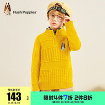  Xiubushi childrens clothing boys sweater 2021 autumn new trendy childrens sweater half-chain baby pullover