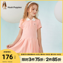 Leisure footwear children's clothing girls' dress 22 summer new children's polo skirt pleated skirt cute skirt for big kids