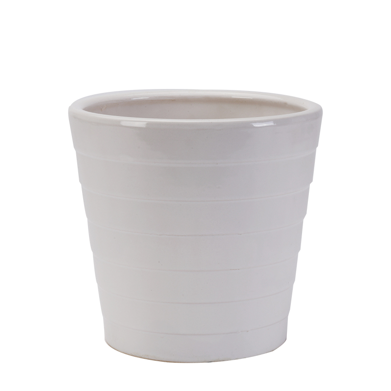 Combined with the special offer a clearance large money plant flower pot inside and outside flowerpot ceramics contracted white thread breathable root