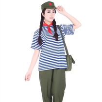 Men and womens Red Guards Performance Costume Xiaohong Drills Out of a Little Lei Feng Suit Children Dance Toddler Sea Soul