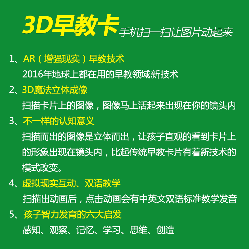 口袋动物园ar卡片3d智能立体卡0-3岁儿童早教卡幼儿识字卡片有声产品展示图1