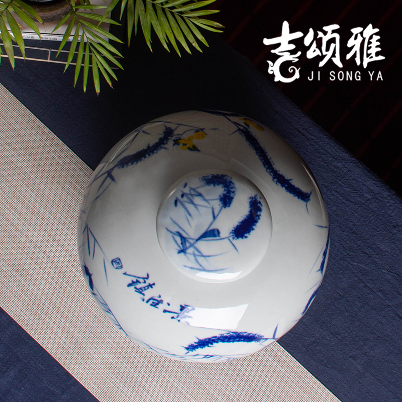 Jingdezhen hand - made ceramic jars jugs home 20 jins with leading mercifully jars liquor bottle seal wine storage