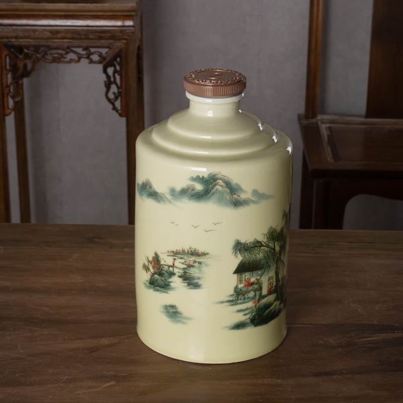 An empty bottle jingdezhen household ceramics 1 catty 5 jins of 10 jins as cans creative retro seal hoard liquor bottles