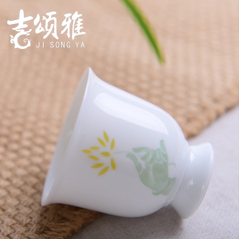 Jingdezhen hand finger citron tea cup fragrance - smelling cup knife clay sample tea cup single CPU master cup kung fu tea cups