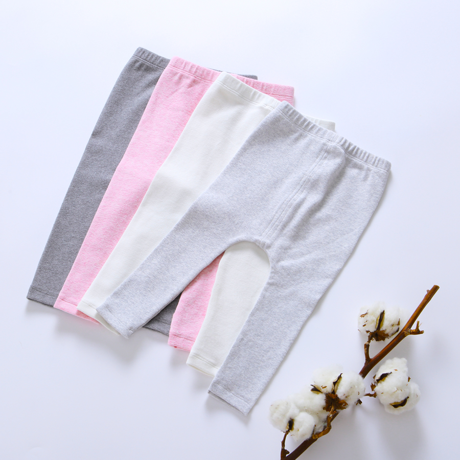 Baby Knit Inner Lap Pants Spring Autumn Winter Baby Girl Child Elastic Pants Warm large PP pants High waist and belly up to open gear