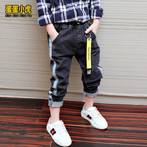 Childrens clothing boys jeans 2018 new childrens trousers Europe and America simple fashion casual pants
